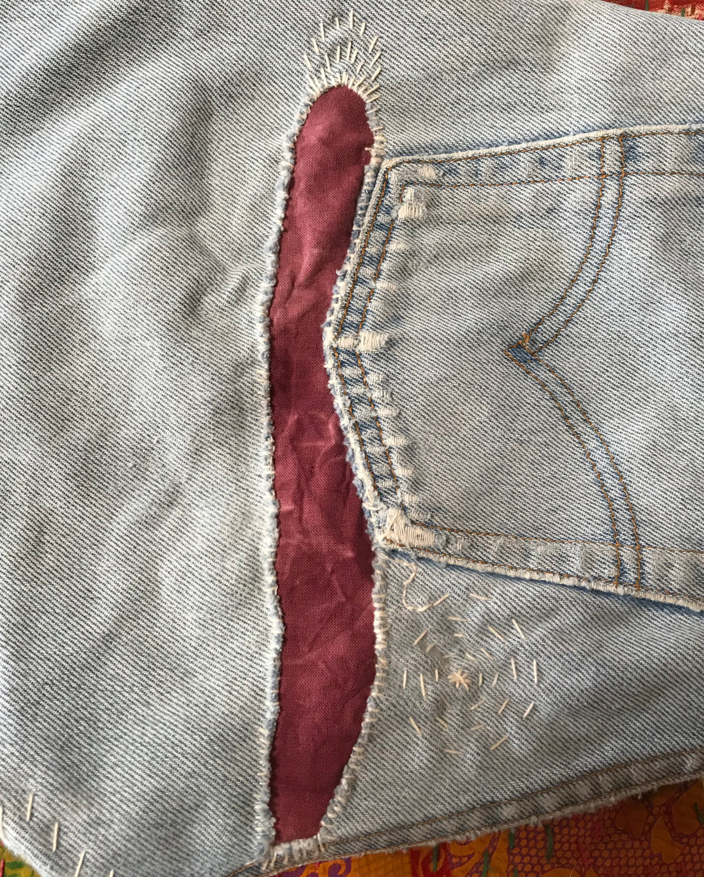 sashiko jeans repair